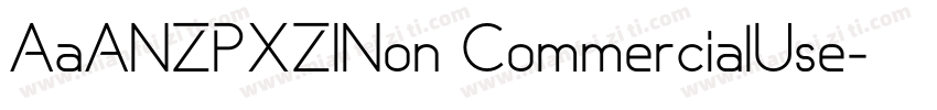 AaANZPXZINon CommercialUse字体转换